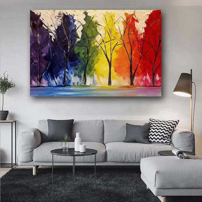 FIYO 5d Diy Broderies Diamants Four Seasons Tree Diamond Mosaic Diamond Painting 20X30