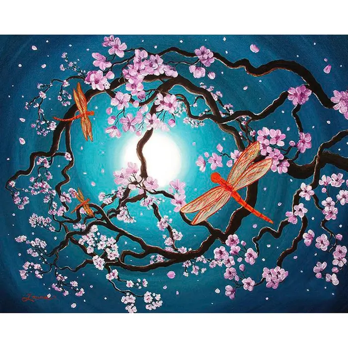 FIYO Diamond painting product 5D DIY Diamond Painting Flower Dragonfly Ricamo Punto Croce 5D Home Decor Regalo 20X30CM