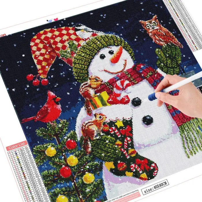 FIYO Diamond painting product Diamante Pittura Pupazzo di neve Full Square Craft Kit Nuovo Arrivo Diamante Ricamo Cartoon Mosaico Inverno