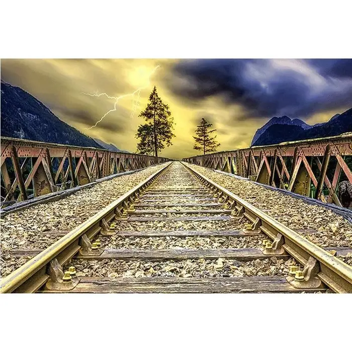 FIYO Diamond painting product Fai da te 5D pittura piena di diamanti punto croce ferrovia diamante ricamo modelli di ricamo 20X30CM