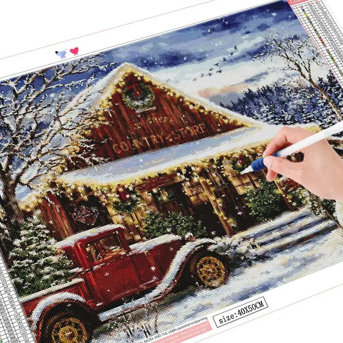 FIYO Diamond painting product Kit Fai da Te Pittura Diamante Quadrata Completa Pupazzo di Neve Ricamo Diamante 5D Immagini Invernali di