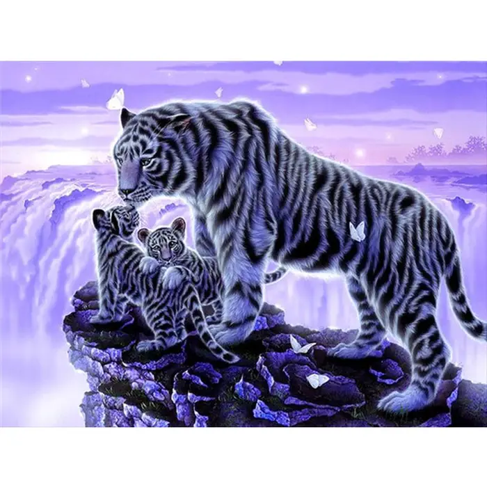 FIYO Diamond painting product Pittura Diamante 5D Fai da Te Tigre Bianca Guardia Ricamo Punto Croce Mosaico Decorazione Casa Regalo 50X70CM