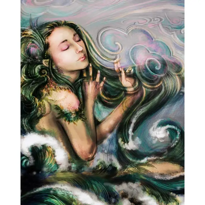 Pittura Diamante Quadrata/Rotonda Completa Ritratti di Strass Ricamo Diamante 5D Vendita Donna Capelli Lunghi Mosaico Regalo Fatto a Mano Decorazione Casa Full Square (20X30CM)