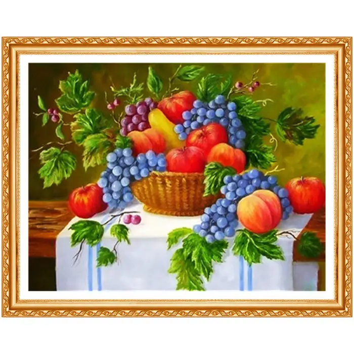 FIYO Pittura diamante ricamo a diamante frutta 5d fai da te pittura diamante rotondo completo 20X30CM