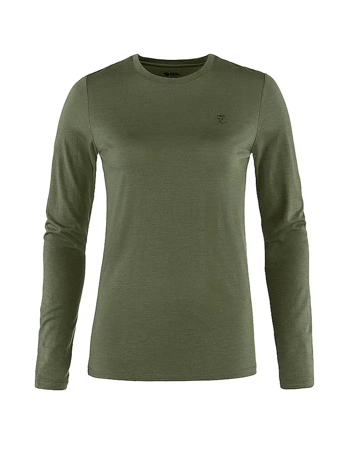 Fjällräven Damen Funktionsshirt Abisko Wool oliva