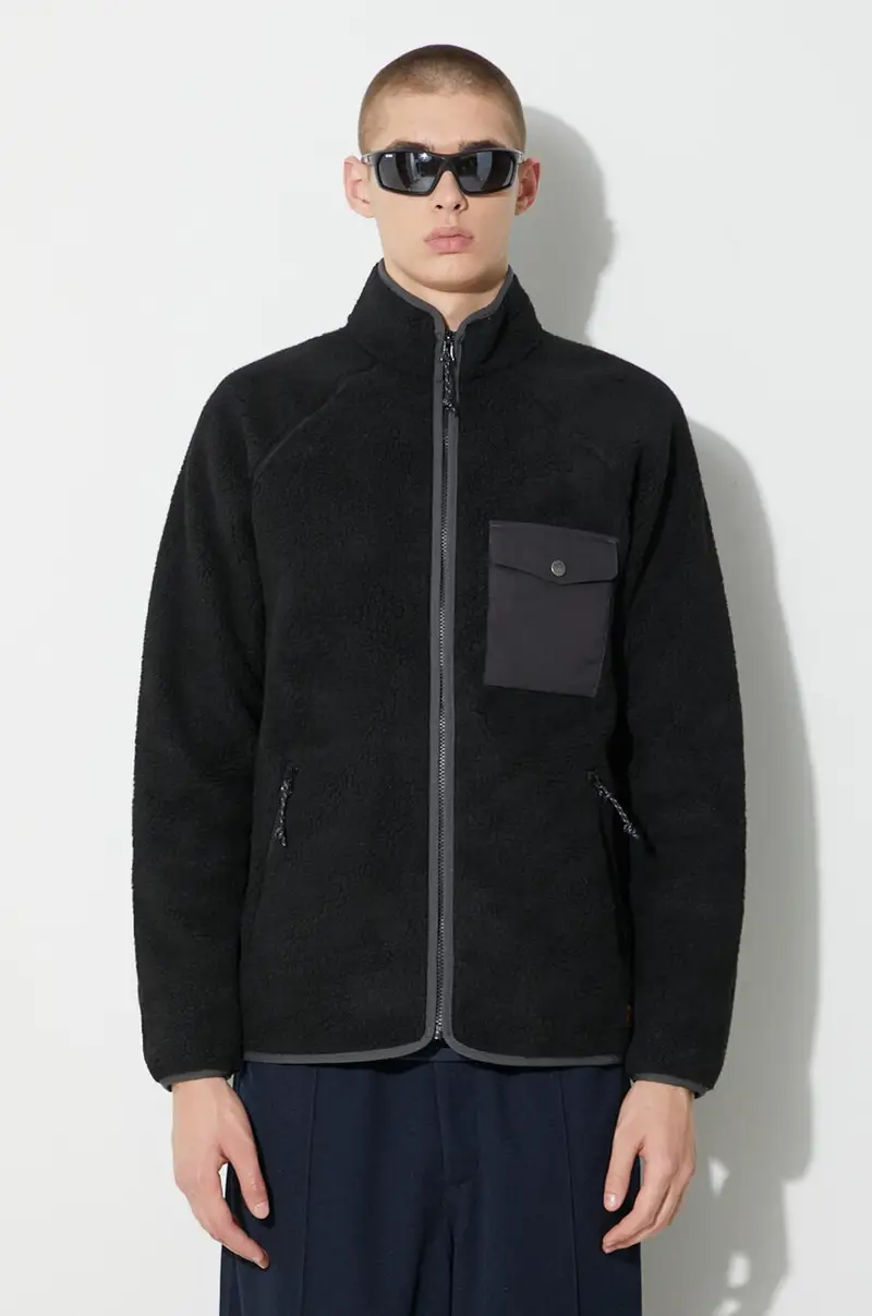 Fjallraven felpa Vardag Pile F84158.550.030 uomo Nero