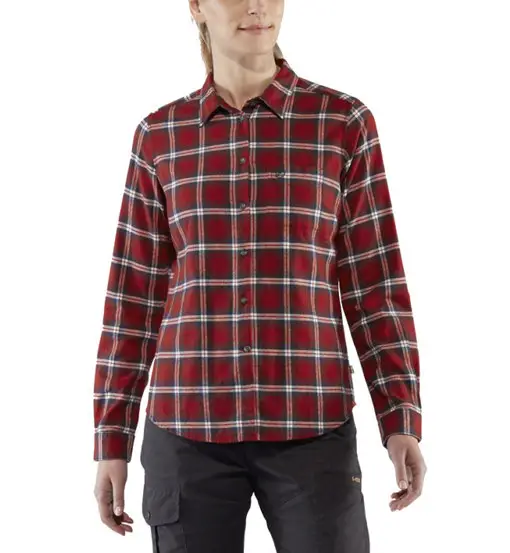 Fjällräven Övik Flannel W - camicia maniche lunghe - donna Red