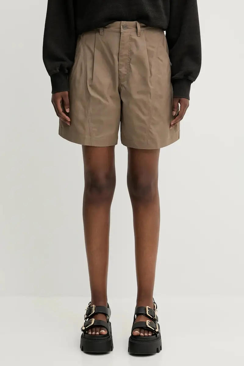 Fjallraven pantaloncini Vardag Shorts donna colore marrone F87105.244