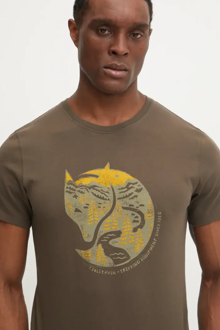 Fjallraven t-shirt in cotone Marrone