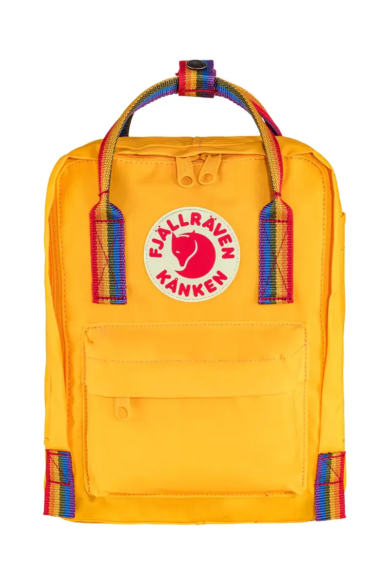 Fjallraven zaino bambino/a Kanken Rainbow Mini colore giallo F23621