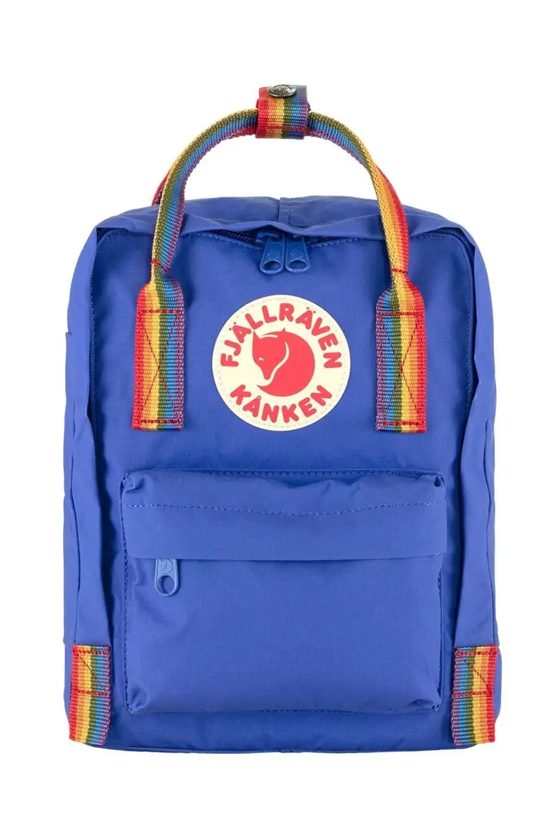 Fjallraven zaino Kanken Rainbow Mini colore blu navy con applicazione F23621