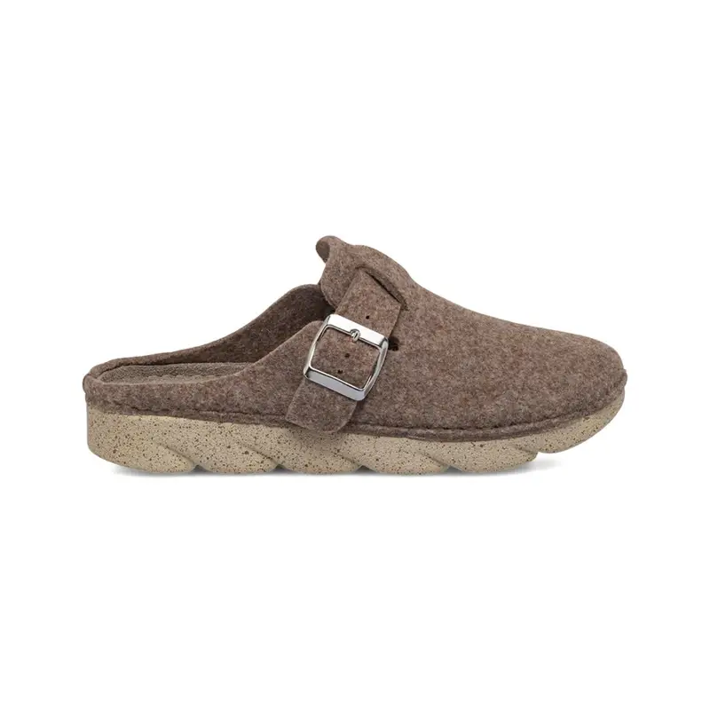FLEX'IS Ciabatte da casa beige in feltro con fibbia