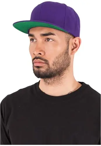 Flexfit Classic Snapback Cap, Mütze Unisex Kappe für Damen und Herren, One Size, Farbe purple