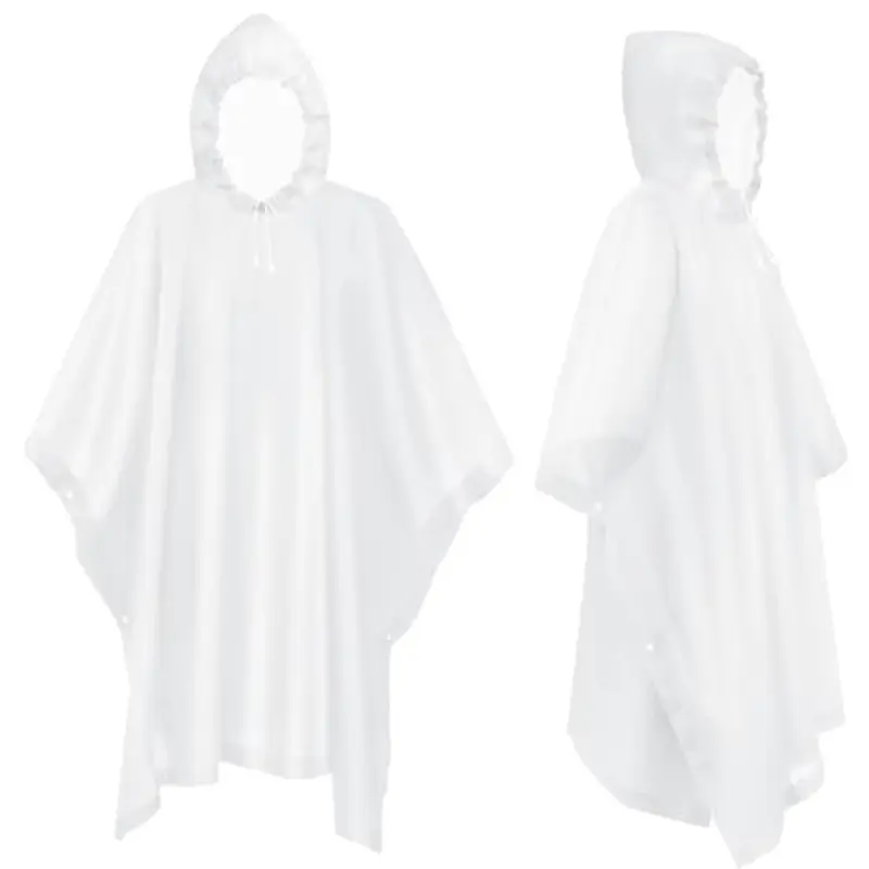 flintronic 2 Pezzi Poncho, EVA Poncho Impermeabile Riutilizzabile, Impermeabile Portatile con Cappuccio per Adulto