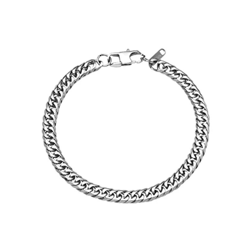 flintronic Bracciale Uomo a Catena Grossa Robusta, Bracciale Donna Uomo, Braccialetto Catena in Acciaio Inox, 6 * 21 cm, Regalo Perfetto