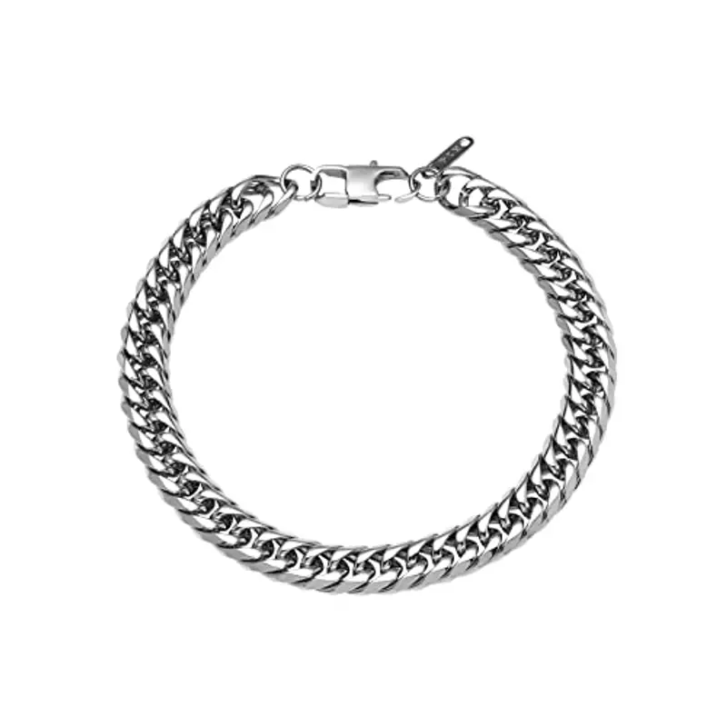 flintronic Bracciale Uomo a Catena Grossa Robusta? Bracciale Donna Uomo, Braccialetto Catena in Acciaio Inox, 9 * 21 cm, Regalo Perfetto