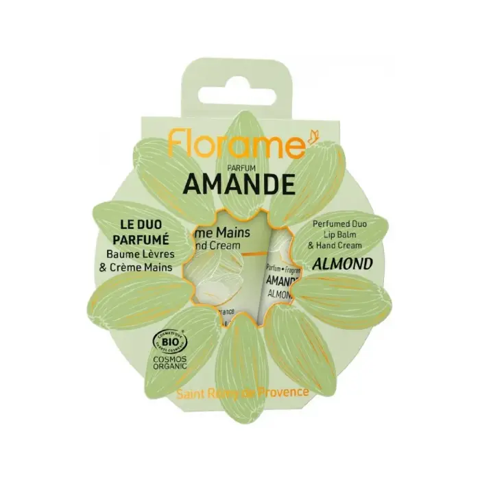 Florame Cofanetto Duo Profumato Mandorla Crema Mani & Balsamo Labbra BIO
