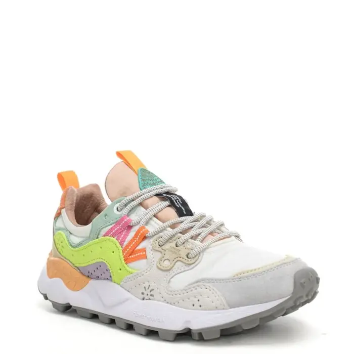 Flower Mountain sneakers da donna yamano 3 in tessuto tecnico bianco giallo