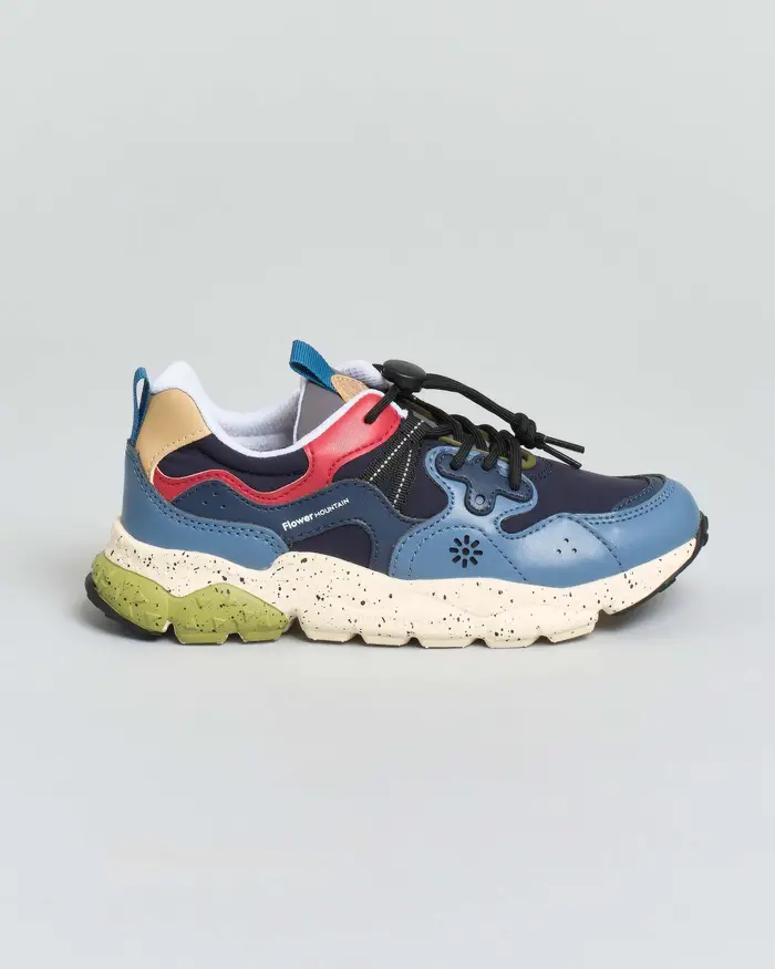 Flower Mountain Sneakers Yamano 3 in similpelle e mesh sui toni del blu