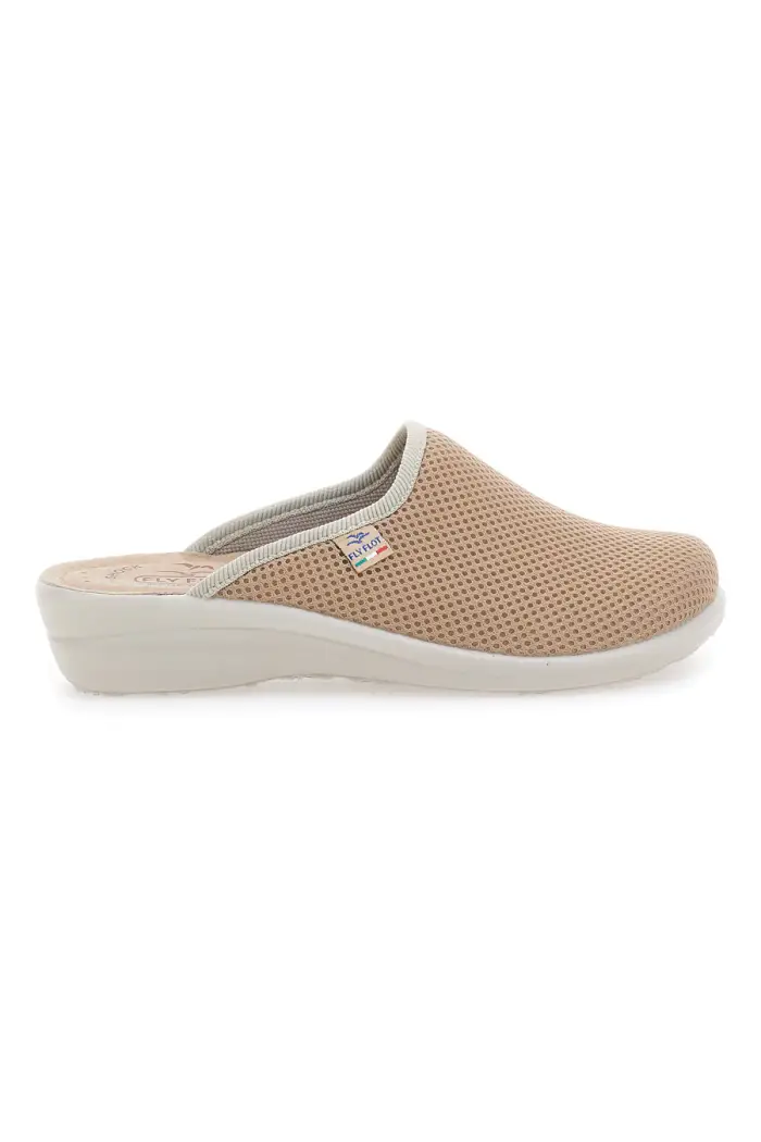 FLY FLOT Ciabatte beige con sottopiede in pelle T4368FE [BEIGE]