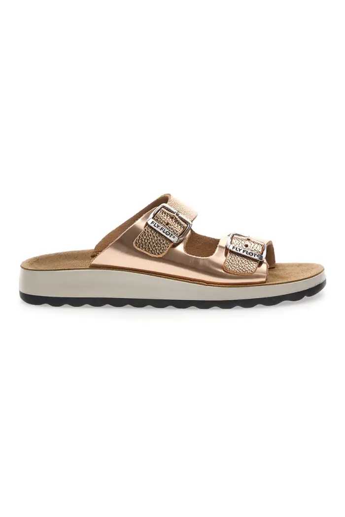 FLY FLOT Ciabatte Rose Gold con Fibbia 7764
