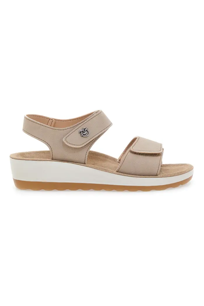 FLY FLOT Sandali beige con sottopiede in pelle 42K23HC [BEIGE]