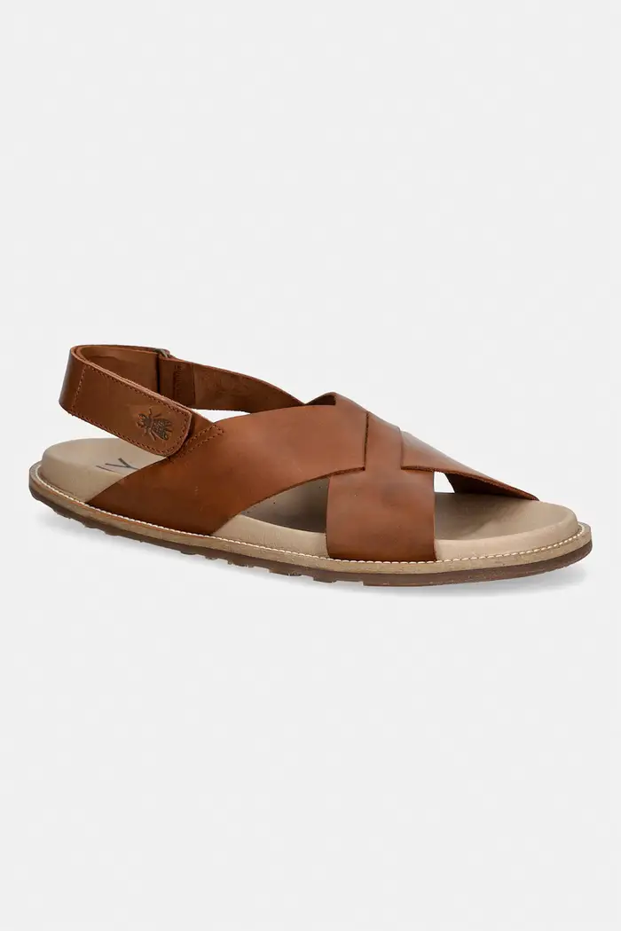 Fly London sandali in pelle MARM391FLY Marrone