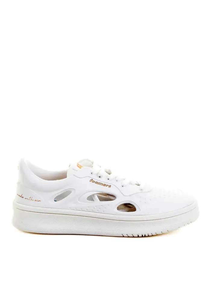 Foamers Sneaker Bianca In Pelle Bianco
