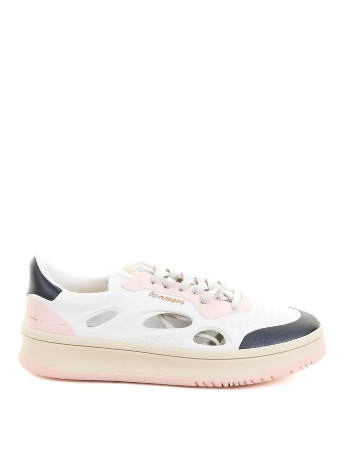 Foamers Sneaker Bianco Rosa In Pelle Nero