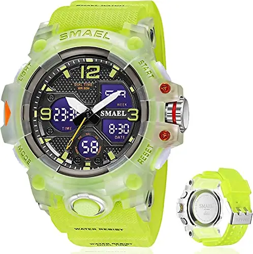 Fomtty Orologio da Uomo Analogico e Digitale, Orologio Sportivo, Impermeabile Orologio LED con Cronometro LED Digitale