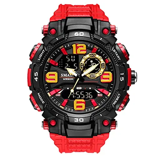 Fomtty Orologio da uomo, militare, tattico, analogico, digitale, cronografo da polso, impermeabile, per attività