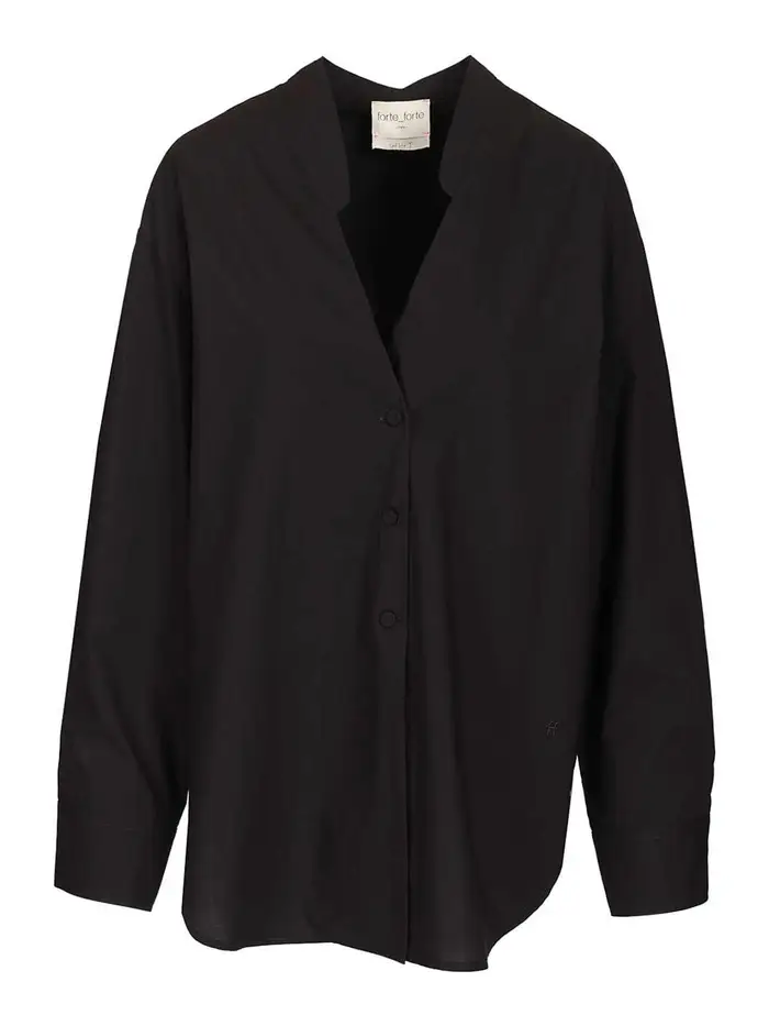 Camicia da uomo con ricamo Blu