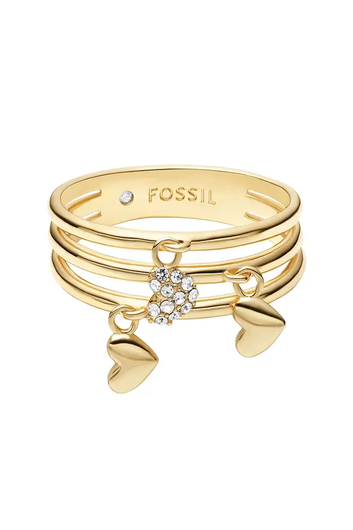 Fossil anello da donna cristallo Sutton Oro