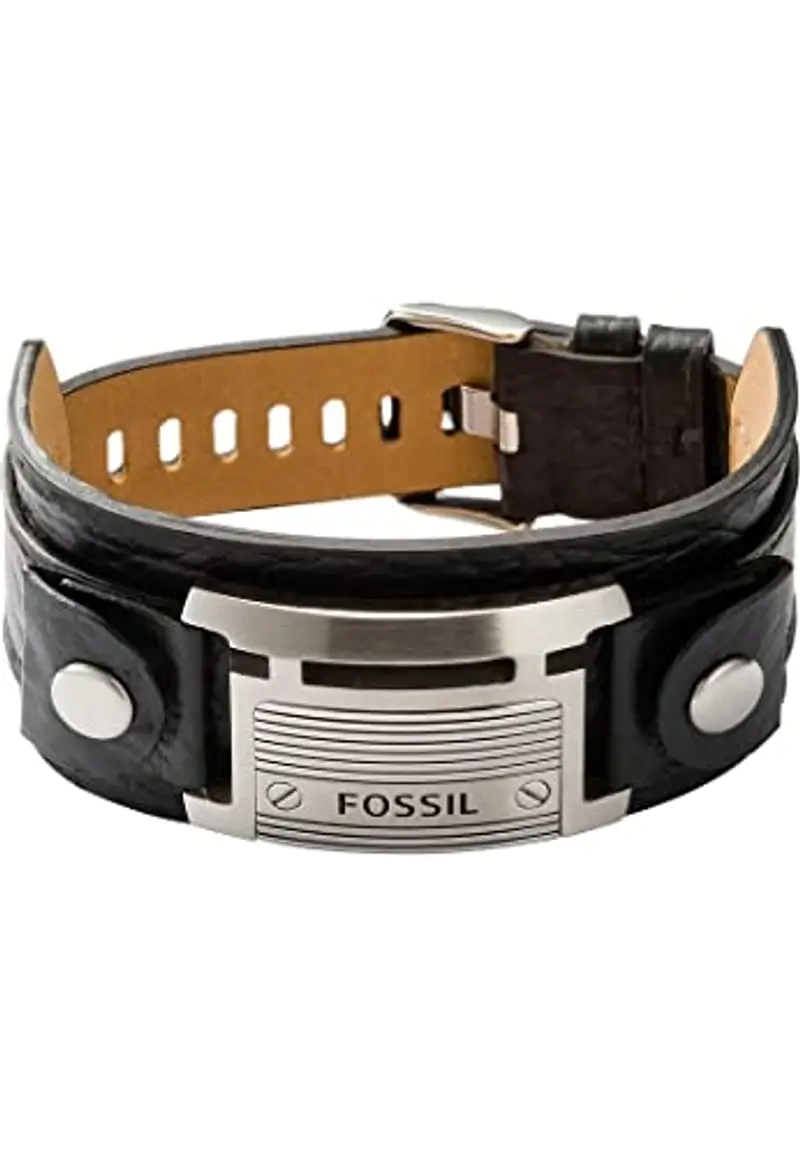 Fossil Bracciale Da Uomo, Lunghezza Totale: 242 mm, Larghezza Id: 29 mm Bracciale In Acciaio Inossidabile Nero