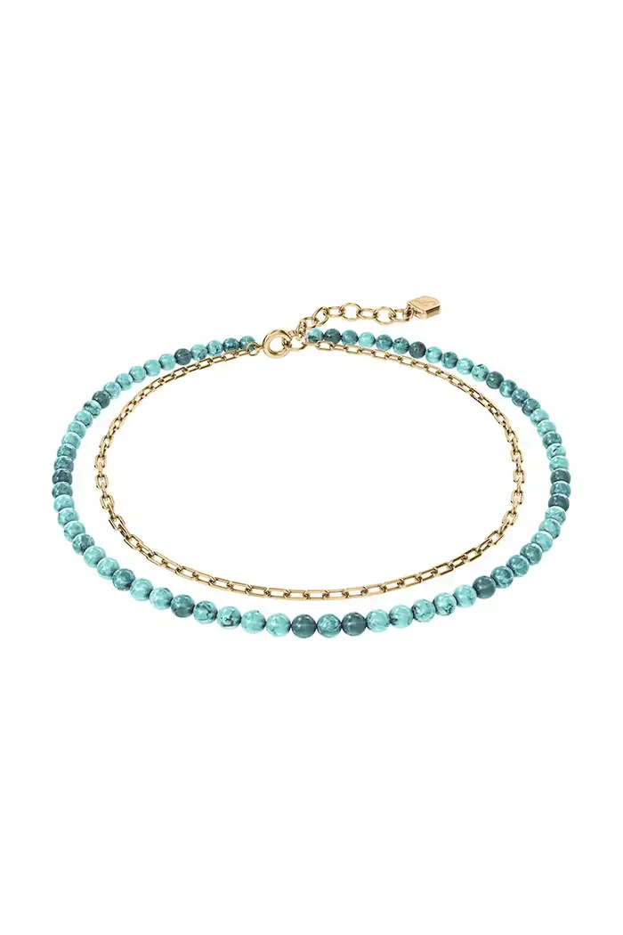 Fossil cavigliera da donna in ottone Oro