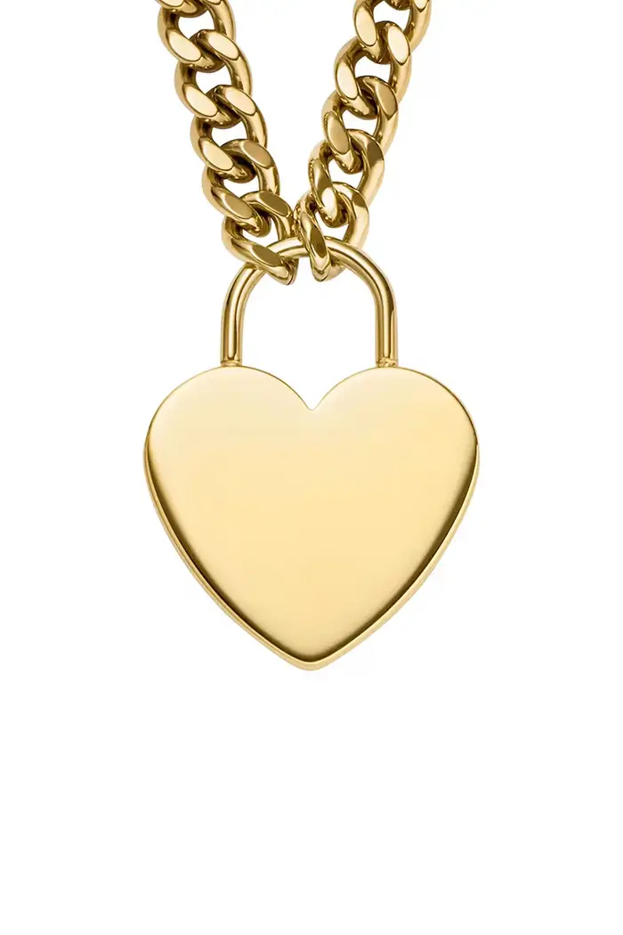 collana con ciondolo da donna in acciaio inossidabile senza pietra Sutton Oro