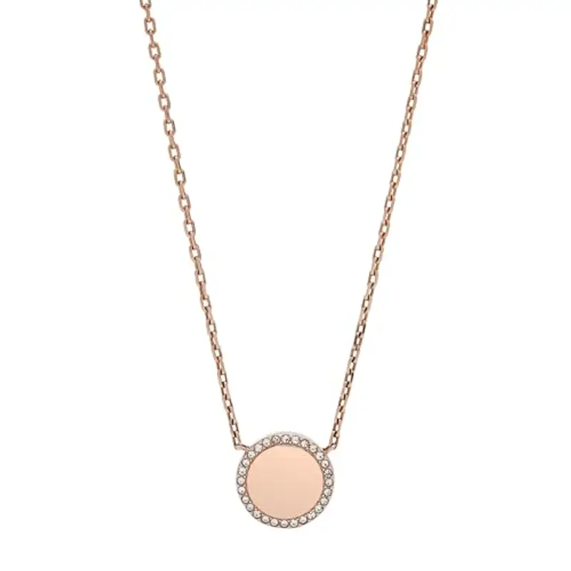 Fossil Collana Da Donna, Lunghezza 40, 6 Cm, Estensione 5, 1 Cm Collana In Acciaio Inossidabile Oro Rosa, JOF00491791