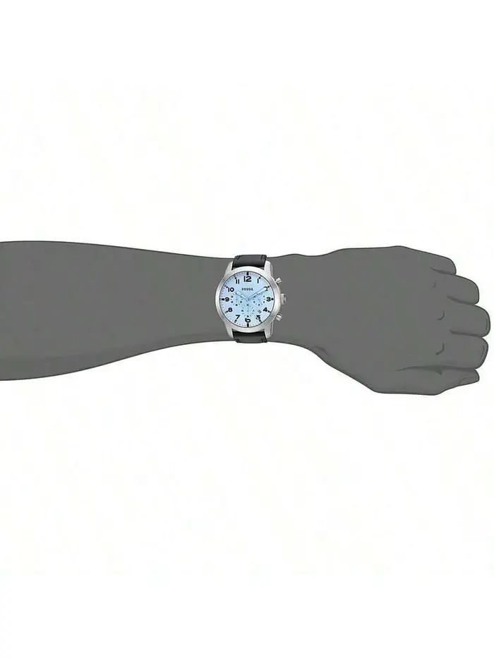 Fossil Orologio da polso da uomo al quarzo in acciaio inossidabile a tre lancette con cassa in acciaio inossidabile e vetro antigraffio