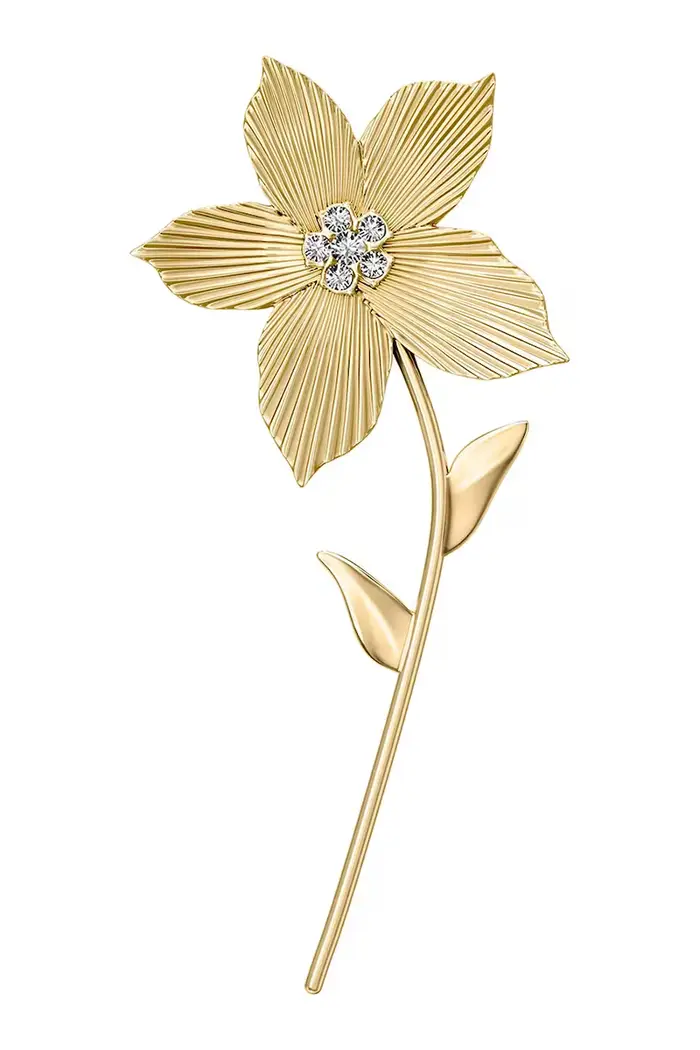 Fossil spilla da donna in acciaio inox Sutton Oro