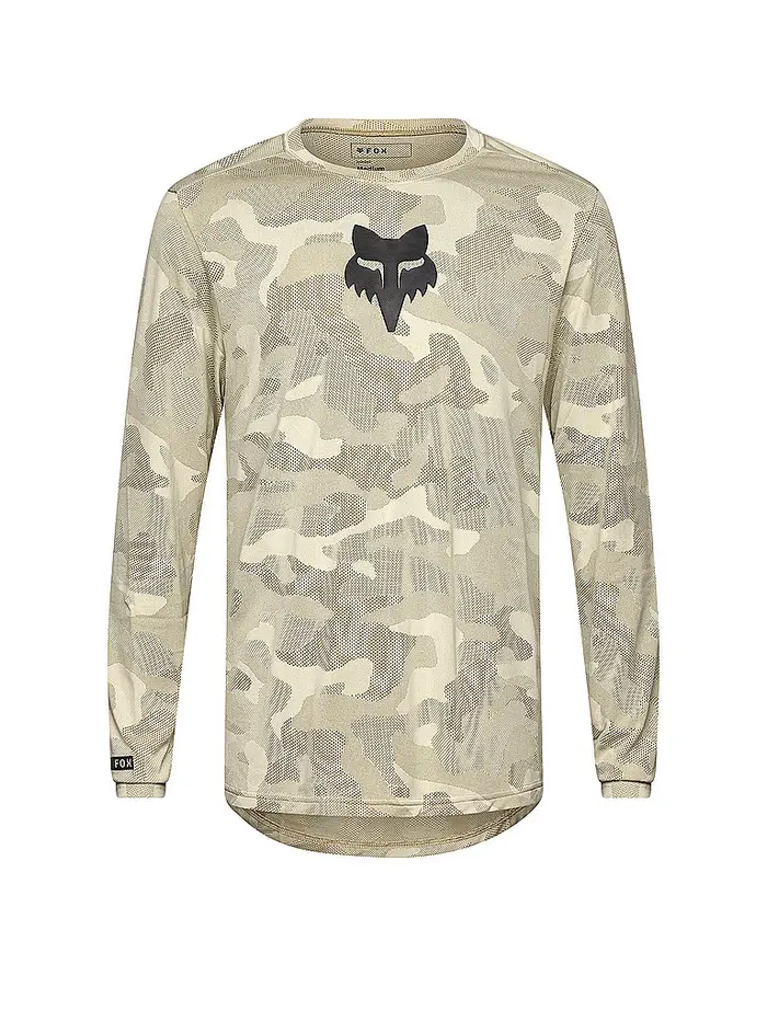 FOX Maglia da ciclismo da uomo a maniche lunghe Ranger TruDri™ beige