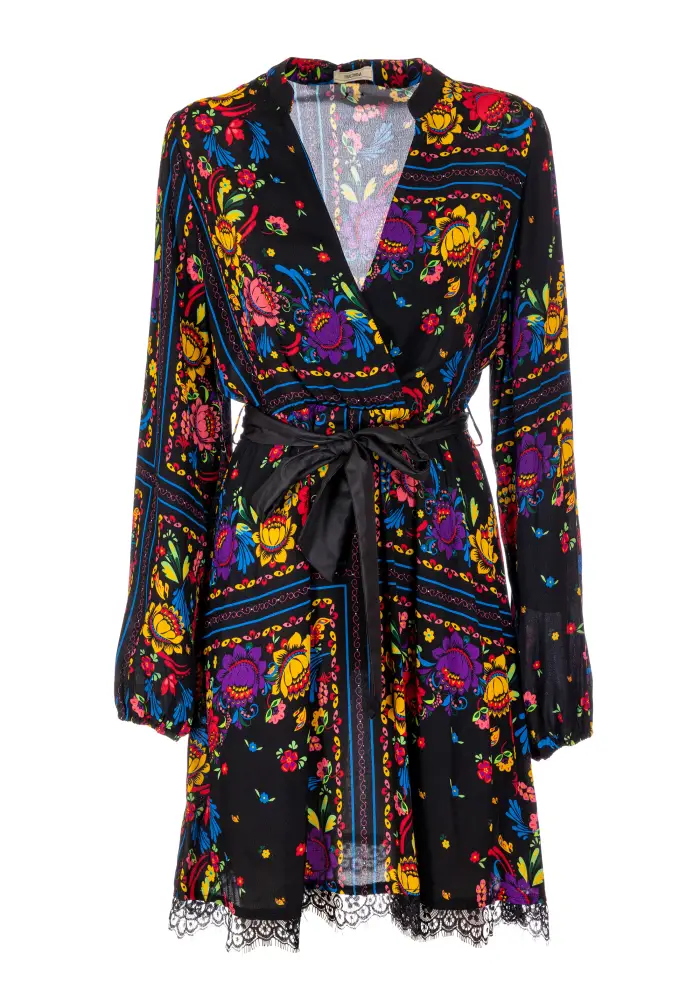 Abito regular a portafoglio in fantasia foulard