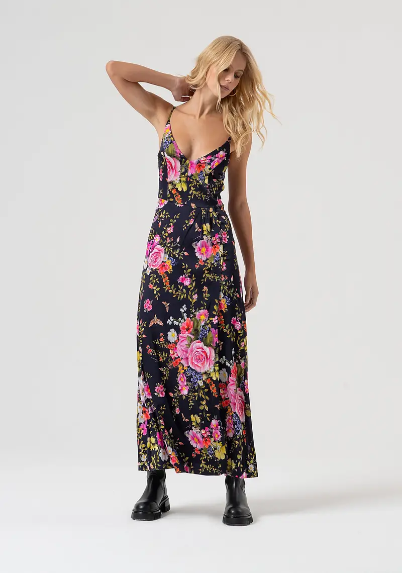 Fracomina Abito senza maniche in fantasia floreali