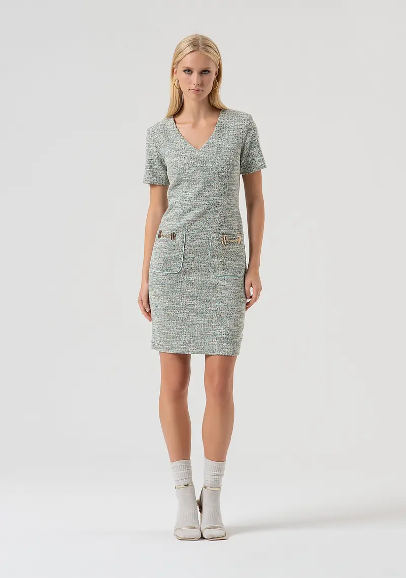 Fracomina Abito slim mini in tweed