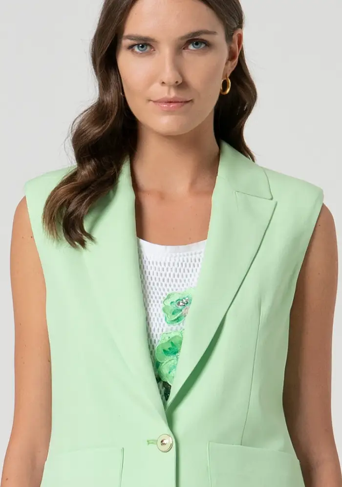 Fracomina Blazer gilet regular monopetto lungo