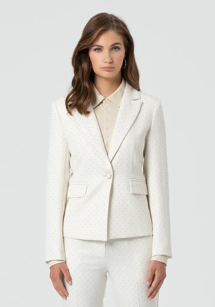 Fracomina Blazer regular monopetto con strass