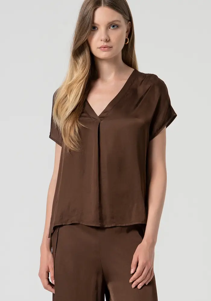 Fracomina Blusa loose in viscosa