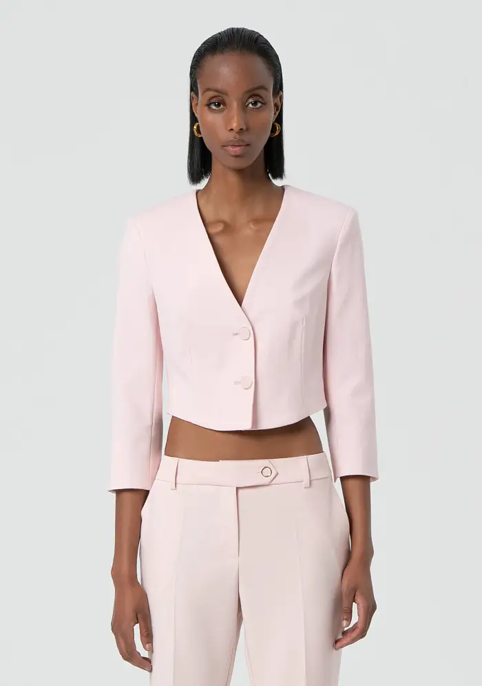 Bolero cropped senza revers