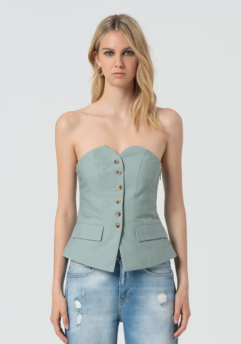 Fracomina Bustier aderente in cotone