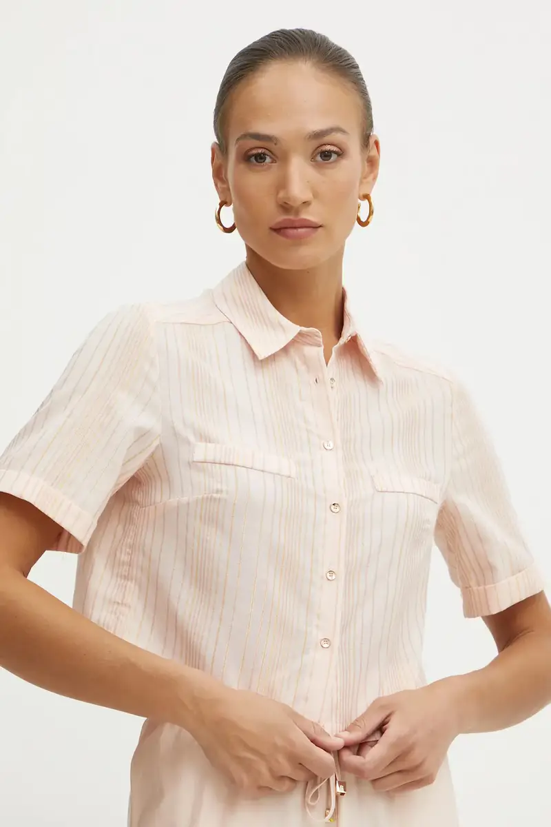 Fracomina camicia donna colore beige FS25ST6004W78601