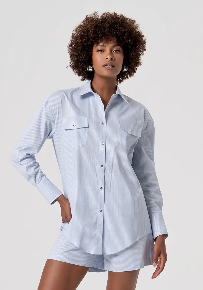 Fracomina Camicia regular in popeline a righe